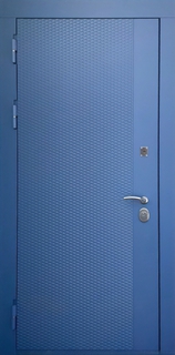 Металлическая квартирная дверь с синими накладками МДФ (покраска по RAL) Металлическая квартирная дверь с синими накладками МДФ (покраска по RAL)