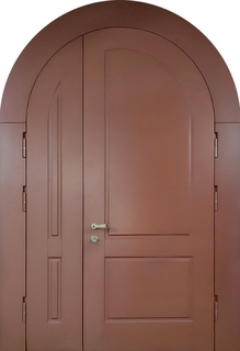 Арочная полуторапольная термодверь с фрезерованными плитами MDF