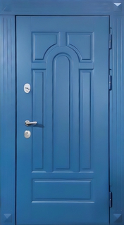 Входная термодверь МДФ с окраской RAL в синий цвет Входная термодверь МДФ с окраской RAL в синий цвет