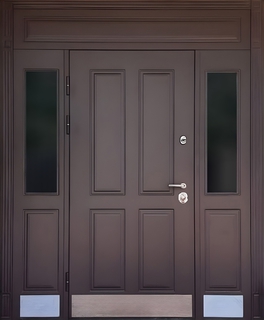 Входная остекленная группа с терморазрывом, отбойниками и отделкой МДФ Входная остекленная группа с терморазрывом, отбойниками и отделкой МДФ